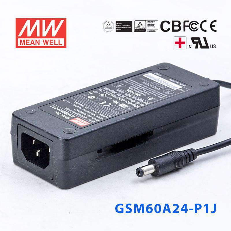 Mean Well GSM60A24 - P1J Power Supply 60W 24V - GSM60A24 - P1J - powersupplymall.com