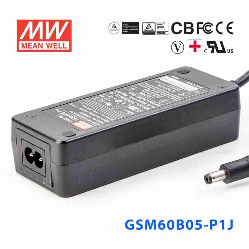 Mean Well GSM60B05 - P1J Power Supply 30W 5V - GSM60B05 - P1J - powersupplymall.com