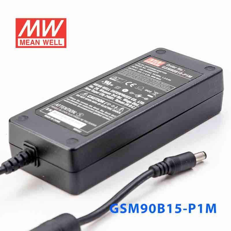 Mean Well GSM90B15 - P1M Power Supply 90W 15V - GSM90B15 - P1M - powersupplymall.com