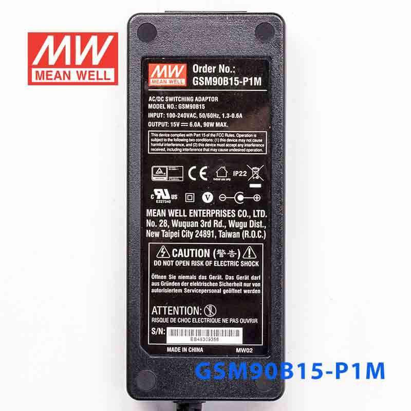 Mean Well GSM90B15 - P1M Power Supply 90W 15V - GSM90B15 - P1M - powersupplymall.com