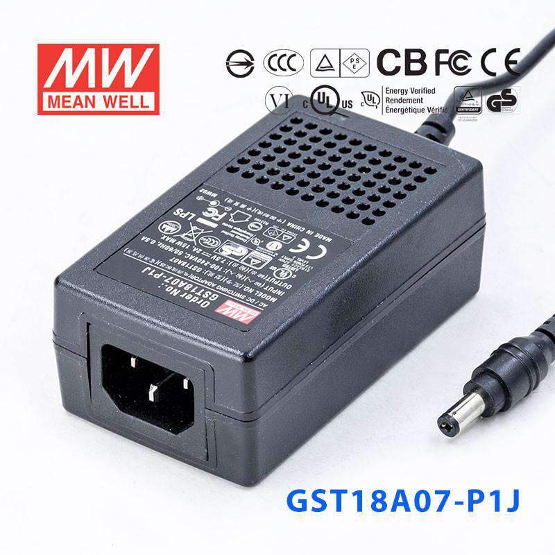 Mean Well GST18A07 - P1J Power Supply 15W 7.5V - GST18A07 - P1J - powersupplymall.com