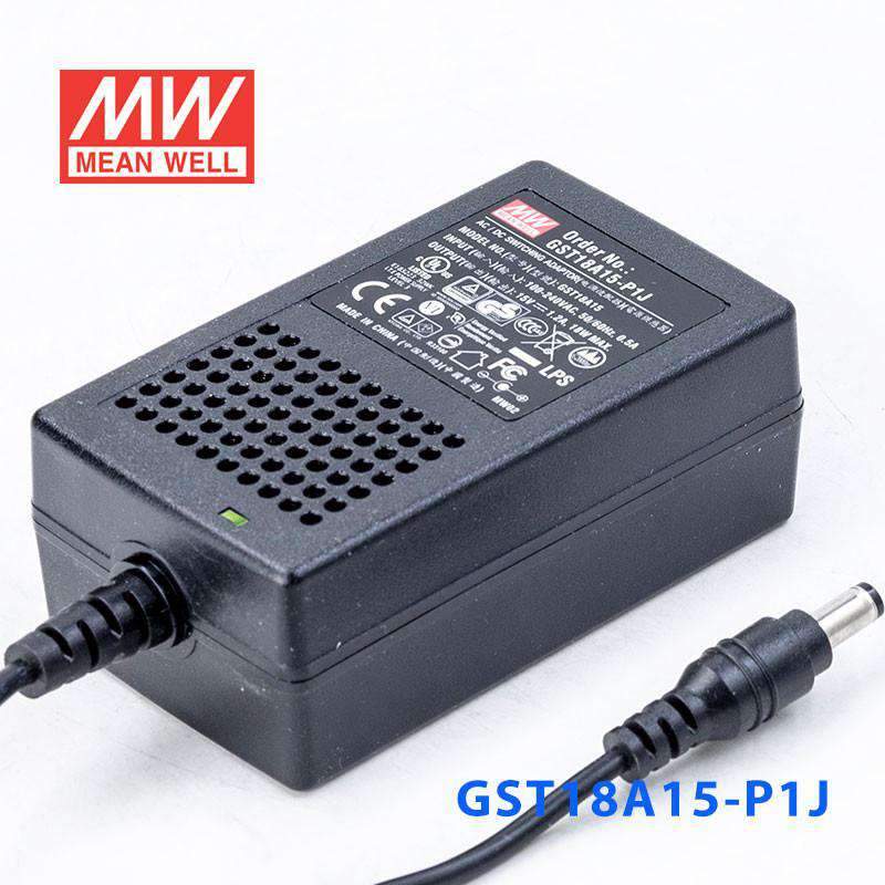 Mean Well GST18A15 - P1JPower Supply 18W 15V - GST18A15 - P1J - powersupplymall.com