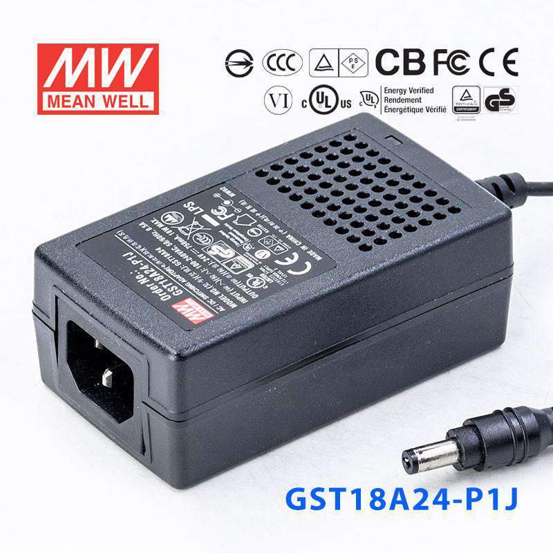Mean Well GST18A24 - P1J Power Supply 18W 24V - GST18A24 - P1J - powersupplymall.com