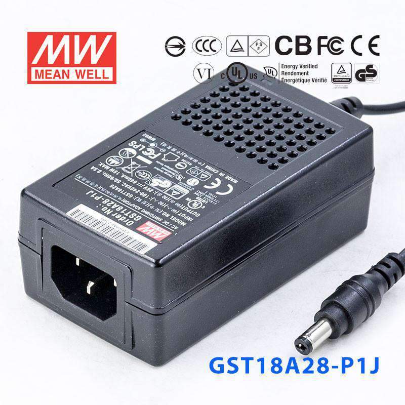 Mean Well GST18A28 - P1JPower Supply 18W 28V - GST18A28 - P1J - powersupplymall.com