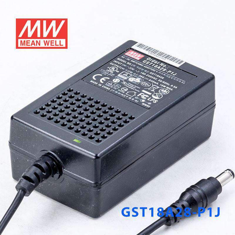 Mean Well GST18A28 - P1JPower Supply 18W 28V - GST18A28 - P1J - powersupplymall.com