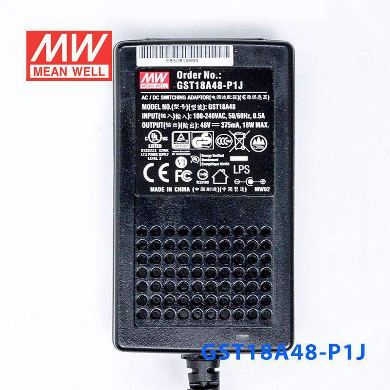 Mean Well GST18A48 - P1J Power Supply 18W 48V - GST18A48 - P1J - powersupplymall.com