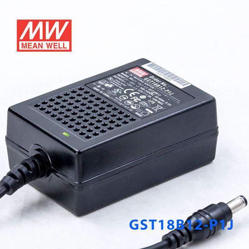Mean Well GST18B12 - P1J Power Supply 18W 12V - GST18B12 - P1J - powersupplymall.com