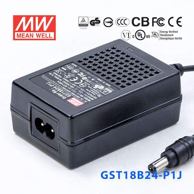 Mean Well GST18B24 - P1J Power Supply 18W 24V - GST18B24 - P1J - powersupplymall.com