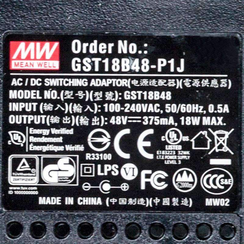 Mean Well GST18B48 - P1J Power Supply 18W 48V - GST18B48 - P1J - powersupplymall.com