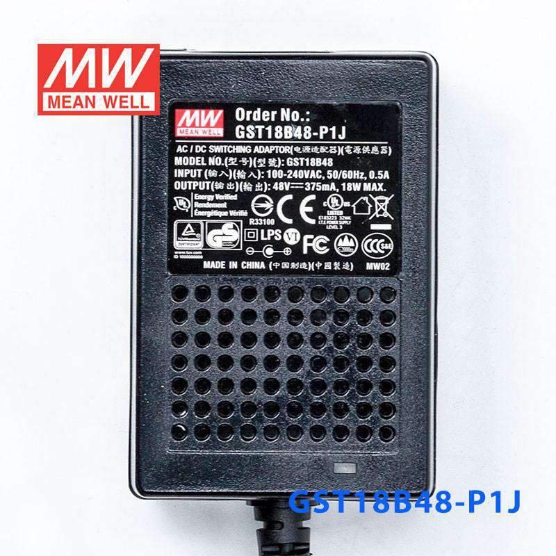 Mean Well GST18B48 - P1J Power Supply 18W 48V - GST18B48 - P1J - powersupplymall.com