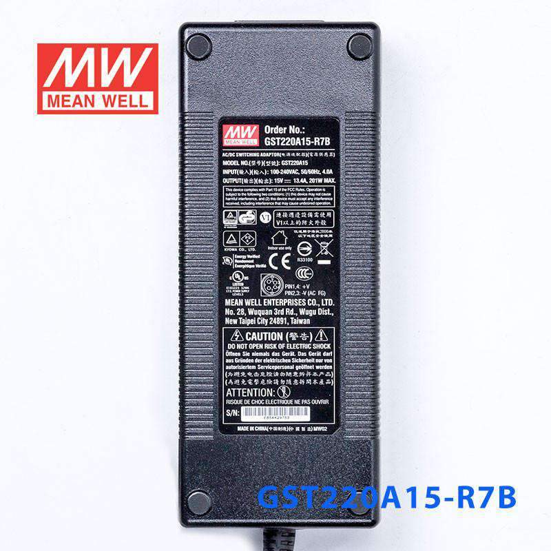 Mean Well GST220A15 - R7BPower Supply 201W 15V - GST220A15 - R7B - powersupplymall.com