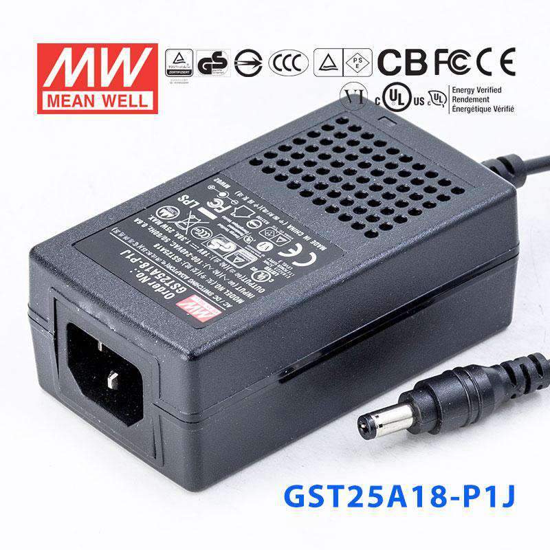 Mean Well GST25A18 - P1J Power Supply 25W 18V - GST25A18 - P1J - powersupplymall.com