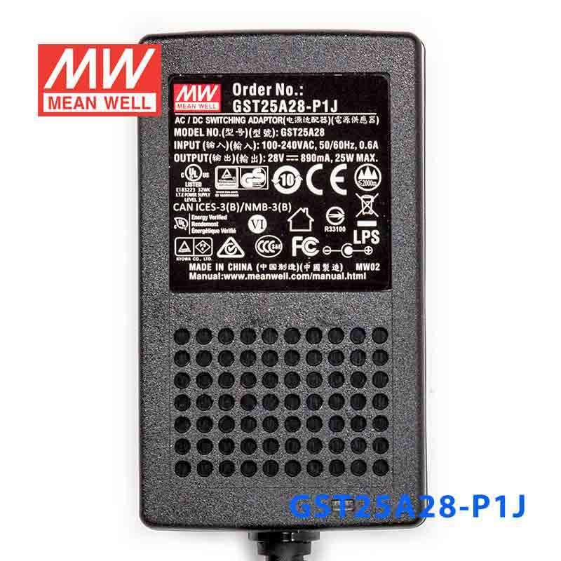 Mean Well GST25A28 - P1JPower Supply 25W 28V - GST25A28 - P1J - powersupplymall.com