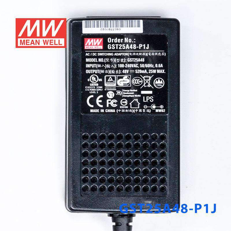 Mean Well GST25A48 - P1J Power Supply 25W 48V - GST25A48 - P1J - powersupplymall.com
