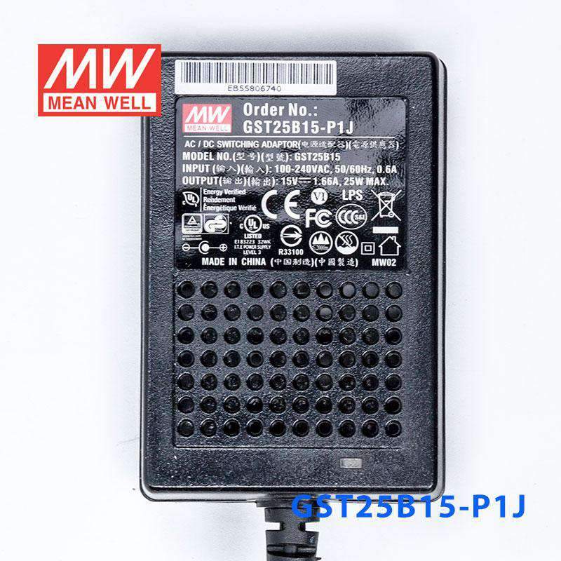Mean Well GST25B15 - P1JPower Supply 25W 15V - GST25B15 - P1J - powersupplymall.com