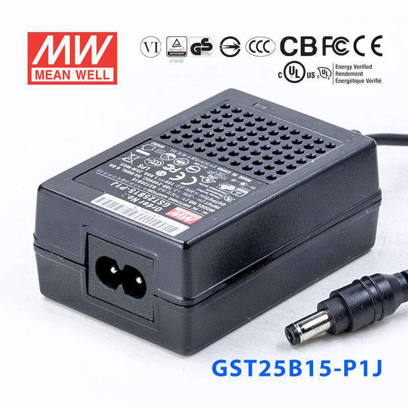 Mean Well GST25B15 - P1JPower Supply 25W 15V - GST25B15 - P1J - powersupplymall.com