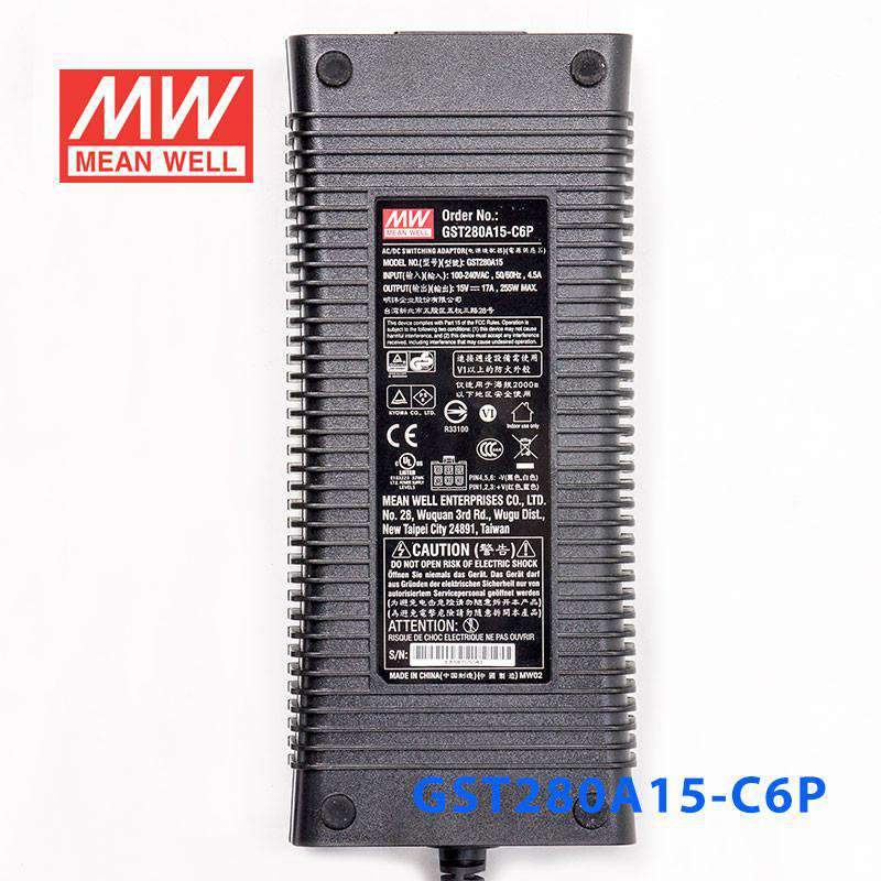Mean Well GST280A15 - C6PPower Supply 255W 15V - GST280A15 - C6P - powersupplymall.com