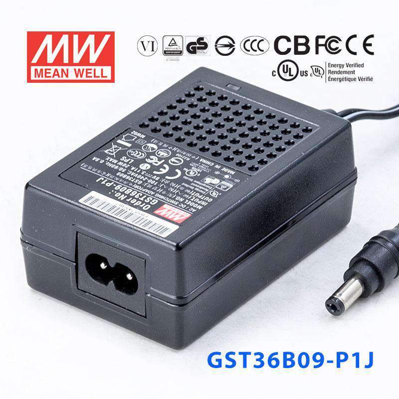 Mean Well GST36B09 - P1J Power Supply 28W 9V - GST36B09 - P1J - powersupplymall.com