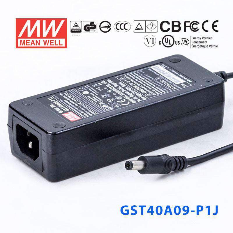 Mean Well GST40A09 - P1J Power Supply 40W 9V - GST40A09 - P1J - powersupplymall.com