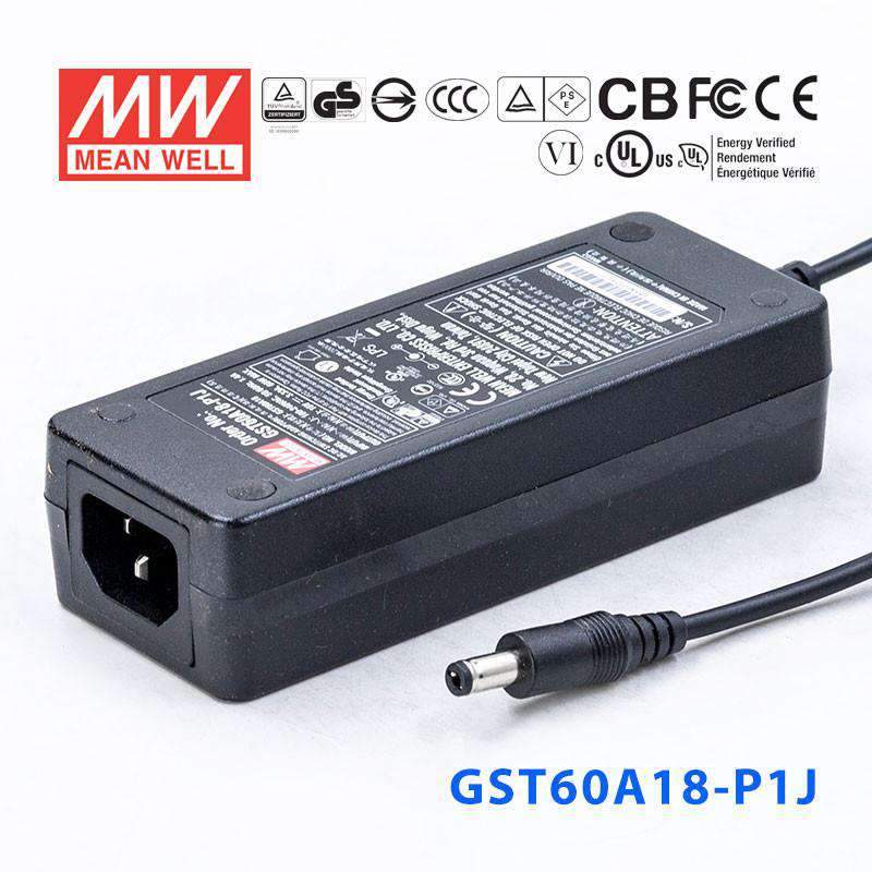 Mean Well GST60A18 - P1J Power Supply 60W 18V - GST60A18 - P1J - powersupplymall.com