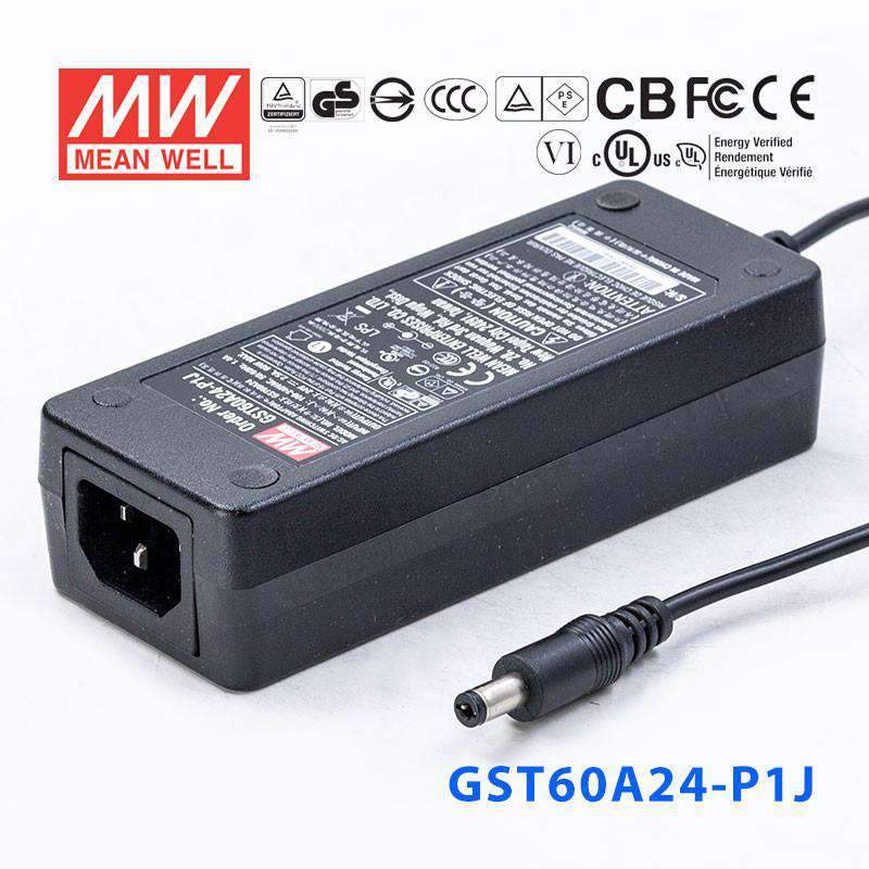 Mean Well GST60A24 - P1J Power Supply 60W 24V - GST60A24 - P1J - powersupplymall.com