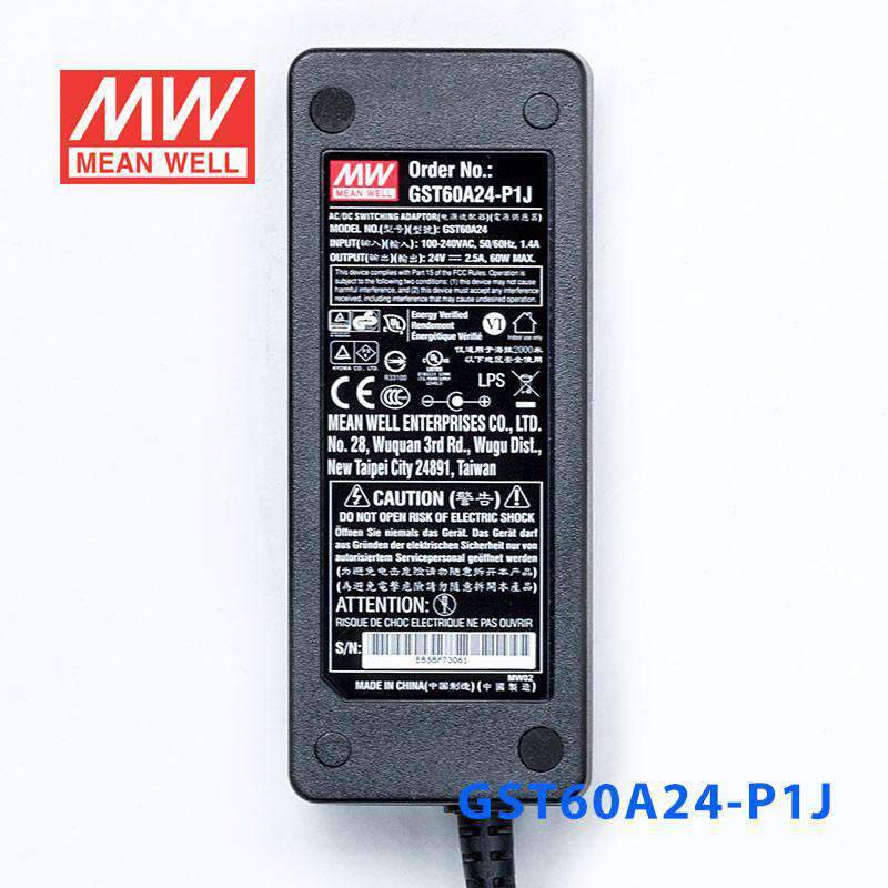 Mean Well GST60A24 - P1J Power Supply 60W 24V - GST60A24 - P1J - powersupplymall.com
