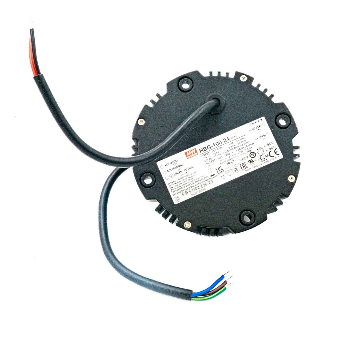 Mean Well HBG - 100 - 24 Power Supply 100W 24V - HBG - 100 - 24 - powersupplymall.com