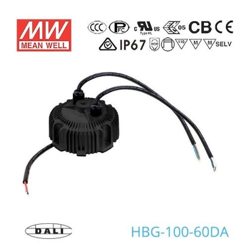 Mean Well HBG - 100 - 60DA Power Supply 100W 60V - DALI - HBG - 100 - 60DA - powersupplymall.com