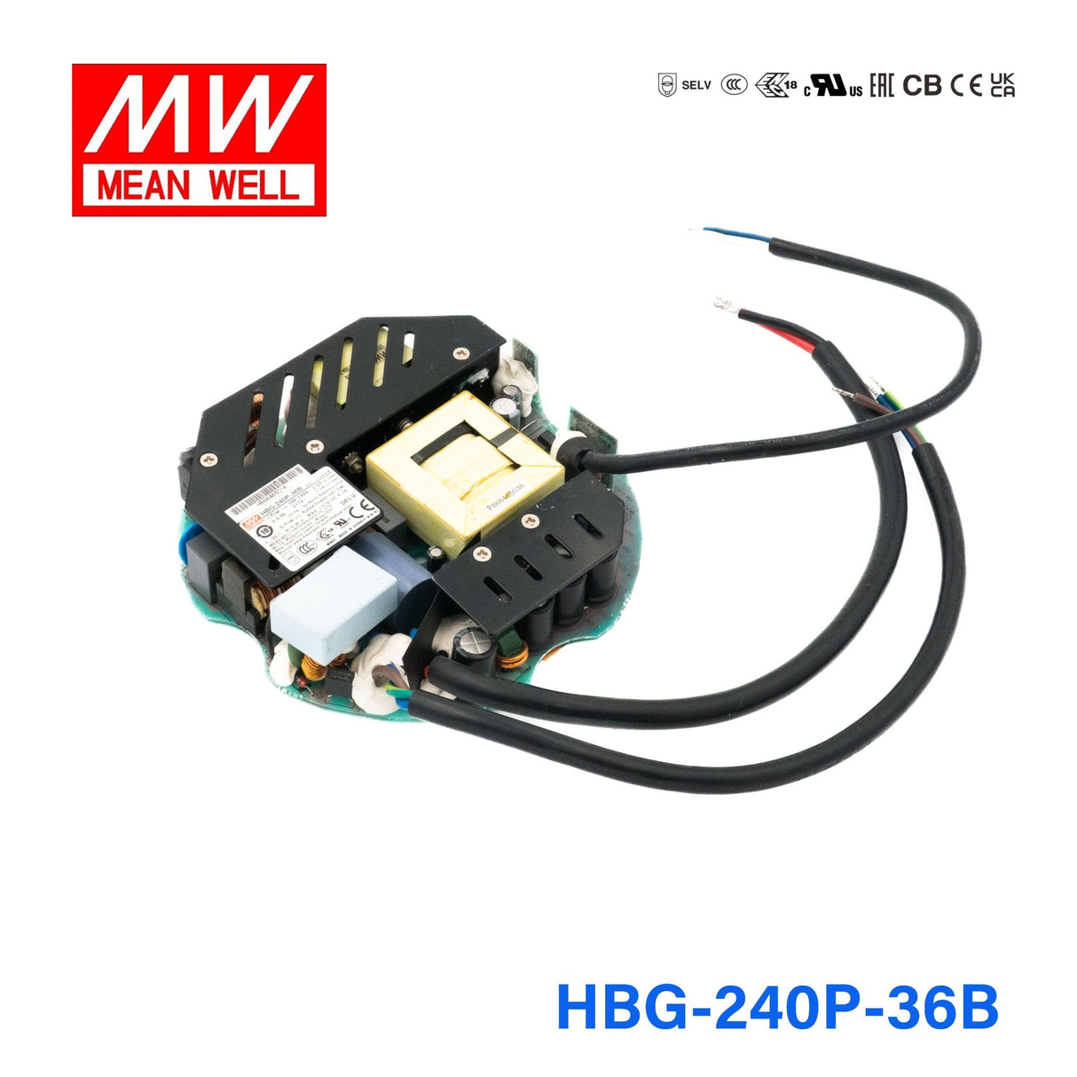 Mean Well HBG-240P-36B Power Supply 240PW 36V PCB Type - Dimmable 6.7A - HBG-240P-36B - powersupplymall.com