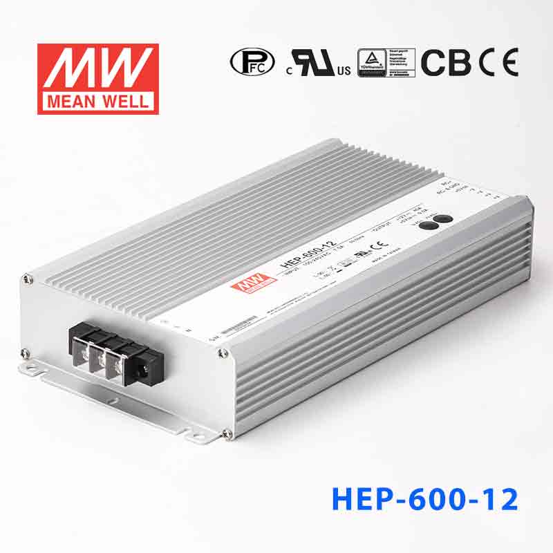 Mean Well HEP - 600 - 12A Power Supply 480W 12V - HEP - 600 - 12A - powersupplymall.com