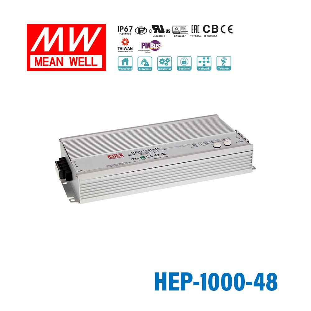 Mean Well HEP Series Power Supply 48V(100~1000W) - - powersupplymall.com