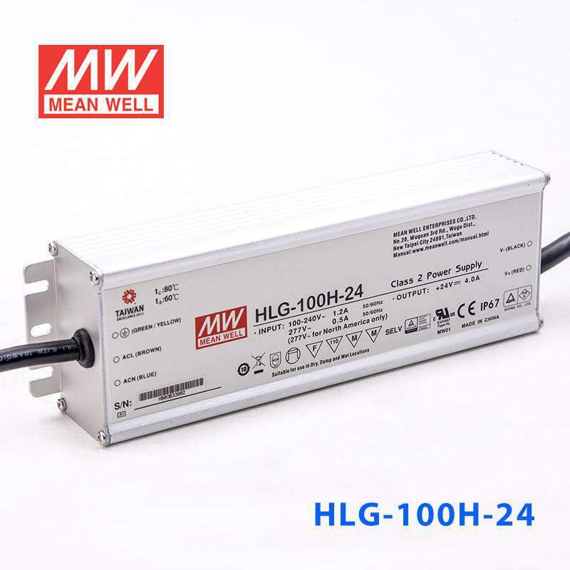 Mean Well HLG - 100H - 24 Power Supply 100W 24V - HLG - 100H - 24 - powersupplymall.com