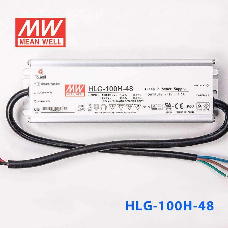 Mean Well HLG - 100H - 48 Power Supply 100W 48V - HLG - 100H - 48 - powersupplymall.com