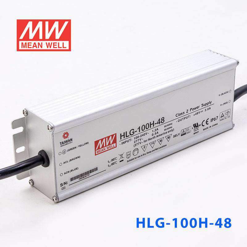 Mean Well HLG - 100H - 48 Power Supply 100W 48V - HLG - 100H - 48 - powersupplymall.com