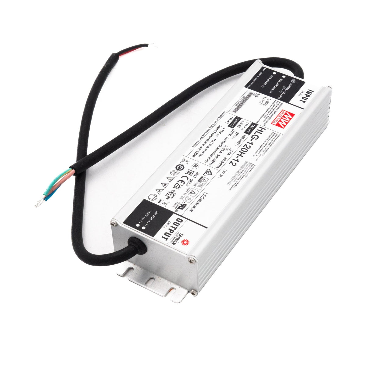 Mean Well HLG-120H-12 Power Supply 120W 12V 10A - HLG-120H-12 - powersupplymall.com