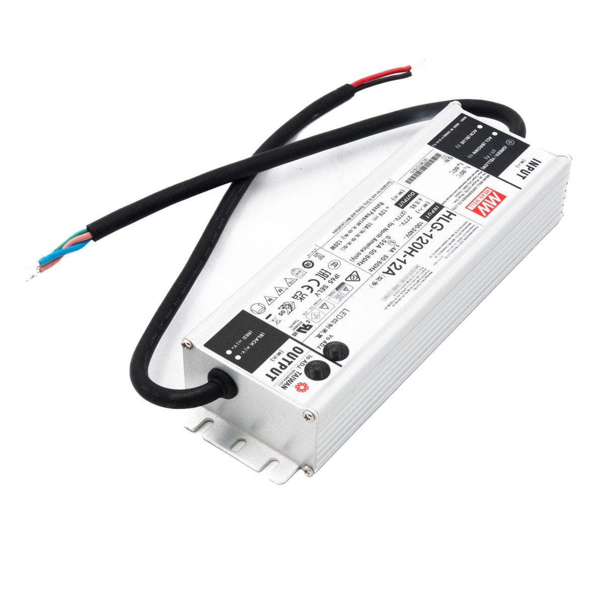 Mean Well HLG - 120H - 12A Power Supply 120W 12V - Adjustable - HLG - 120H - 12A - powersupplymall.com