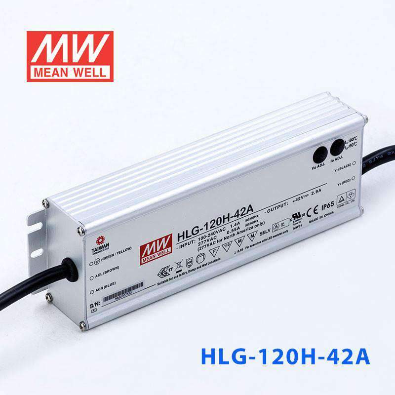 Mean Well HLG - 120H - 42A Power Supply 120W 42V - Adjustable - HLG - 120H - 42A - powersupplymall.com