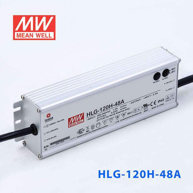 Mean Well HLG - 120H - 48A Power Supply 120W 48V - Adjustable - HLG - 120H - 48A - powersupplymall.com