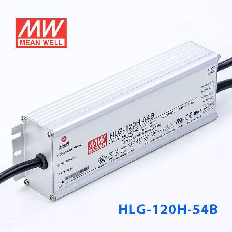 Mean Well HLG - 120H - 54B Power Supply 120W 54V - Dimmable - HLG - 120H - 54B - powersupplymall.com