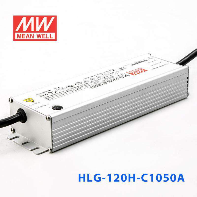Mean Well HLG - 120H - C1050A Power Supply 155.4W 1050mA - Adjustable - HLG - 120H - C1050A - powersupplymall.com