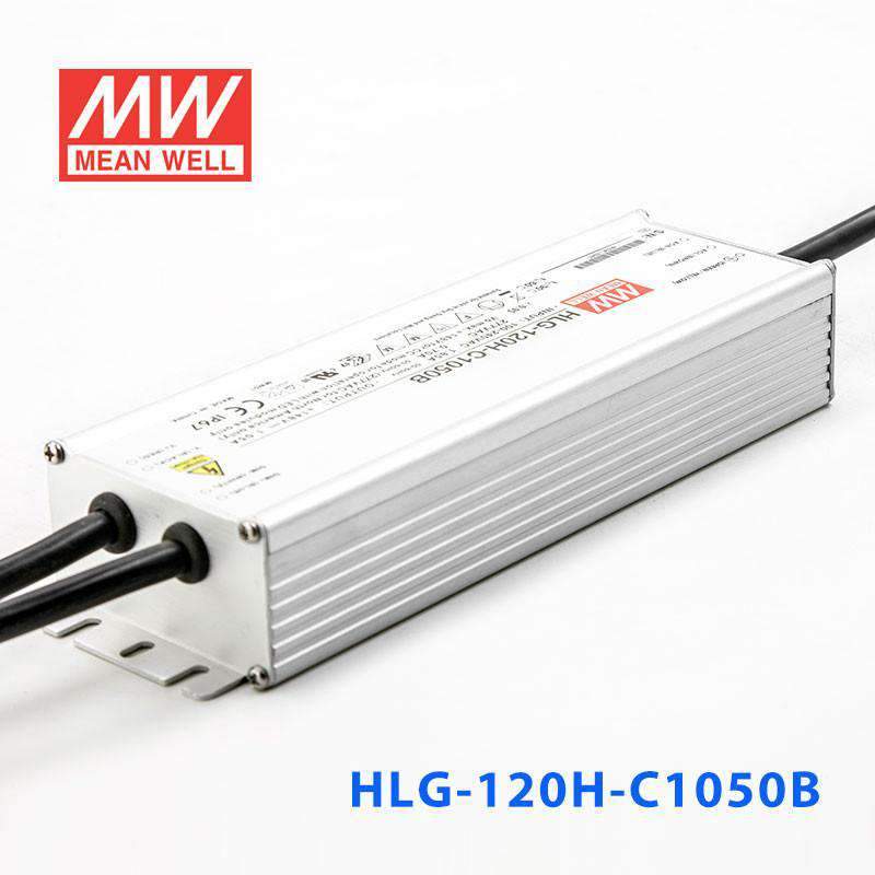 Mean Well HLG - 120H - C1050B Power Supply 155.4W 1050mA - Dimmable - HLG - 120H - C1050B - powersupplymall.com