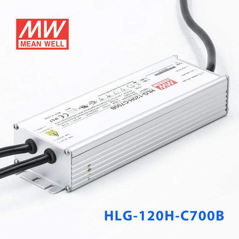 Mean Well HLG - 120H - C700B Power Supply 150.5W 700mA - Dimmable - HLG-120H-C700B - powersupplymall.com