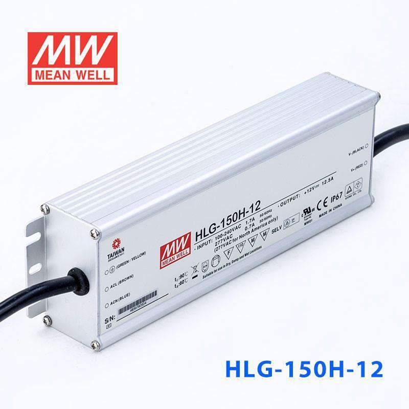 Mean Well HLG - 150H - 12 Power Supply 150W 12V - HLG - 150H - 12 - powersupplymall.com