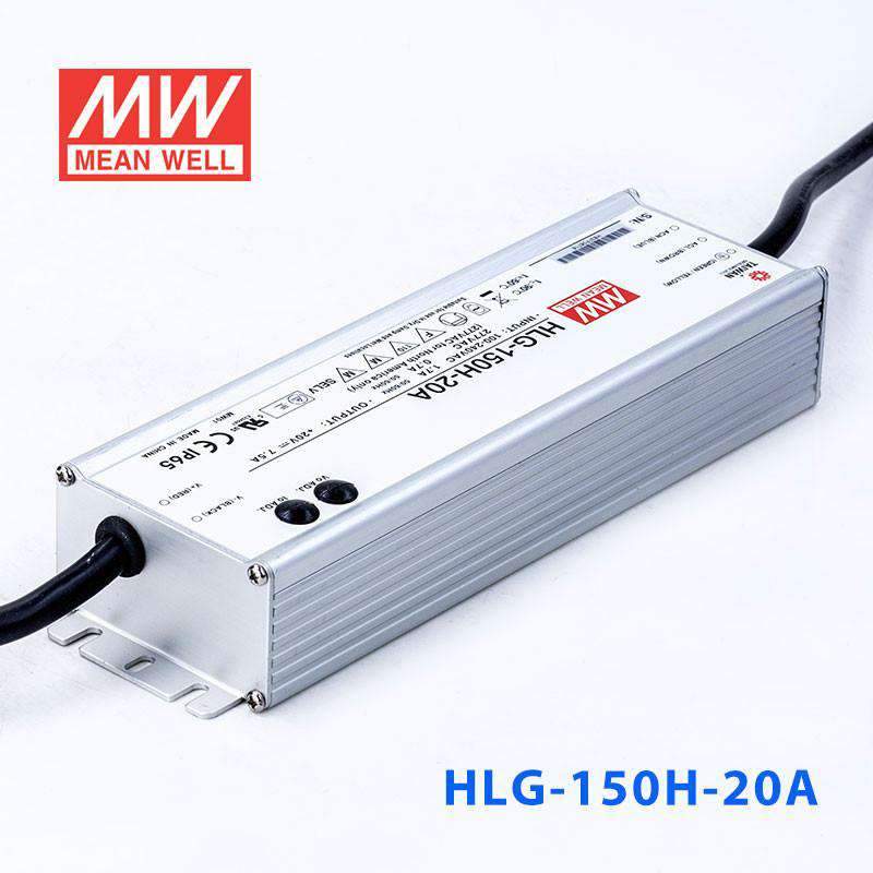 Mean Well HLG - 150H - 20A Power Supply 150W 20V - Adjustable - HLG - 150H - 20A - powersupplymall.com