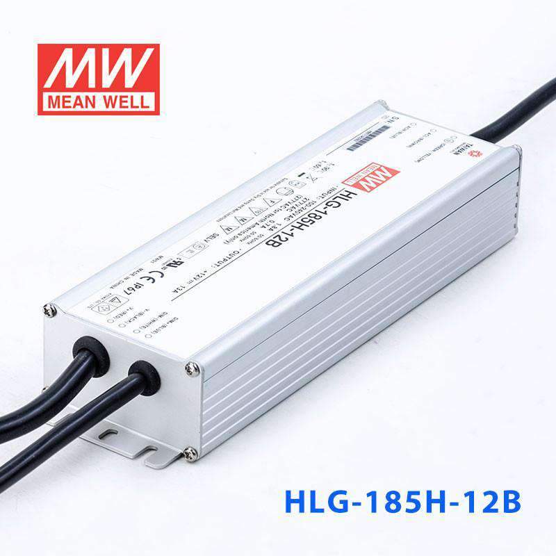 Mean Well HLG - 185H - 12B Power Supply 156W 12V - Dimmable - HLG - 185H - 12B - powersupplymall.com