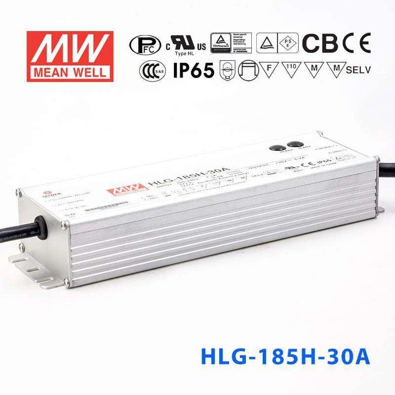 Mean Well HLG-185H-30A Power Supply 185W 30V - Adjustable 6.2A - HLG-185H-30A - powersupplymall.com