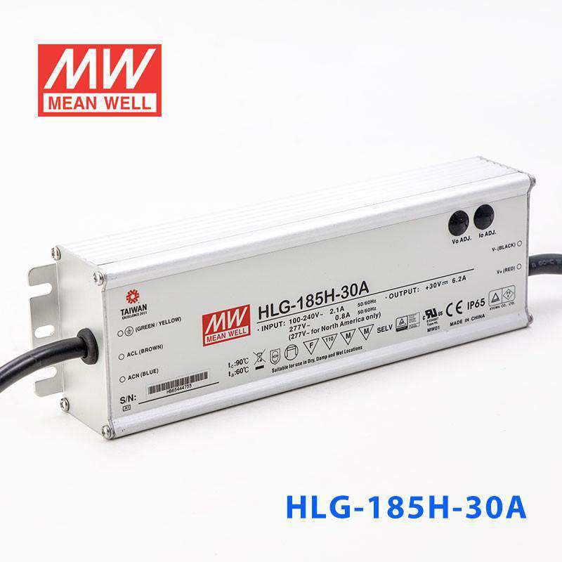 Mean Well HLG - 185H - 30A Power Supply 185W 30V - Adjustable - HLG - 185H - 30A - powersupplymall.com