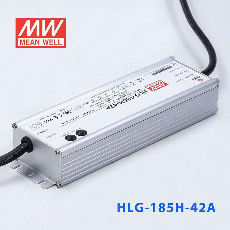 Mean Well HLG-185H-42A Power Supply 185W 42V - Adjustable 4.4A - HLG-185H-42A - powersupplymall.com