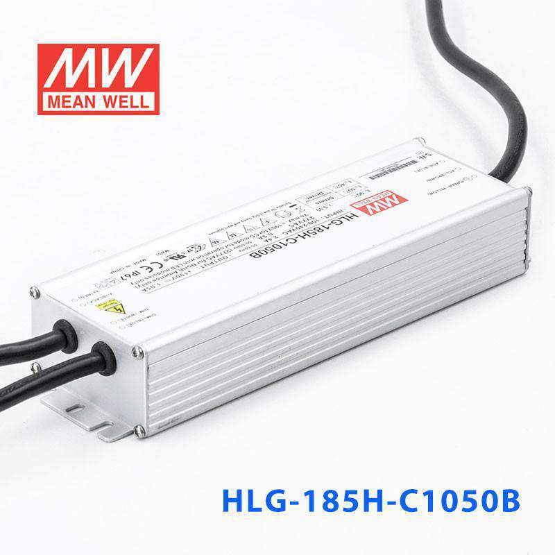 Mean Well HLG - 185H - C1050B Power Supply 199.5W 1050mA - Dimmable - HLG-185H-C1050B - powersupplymall.com