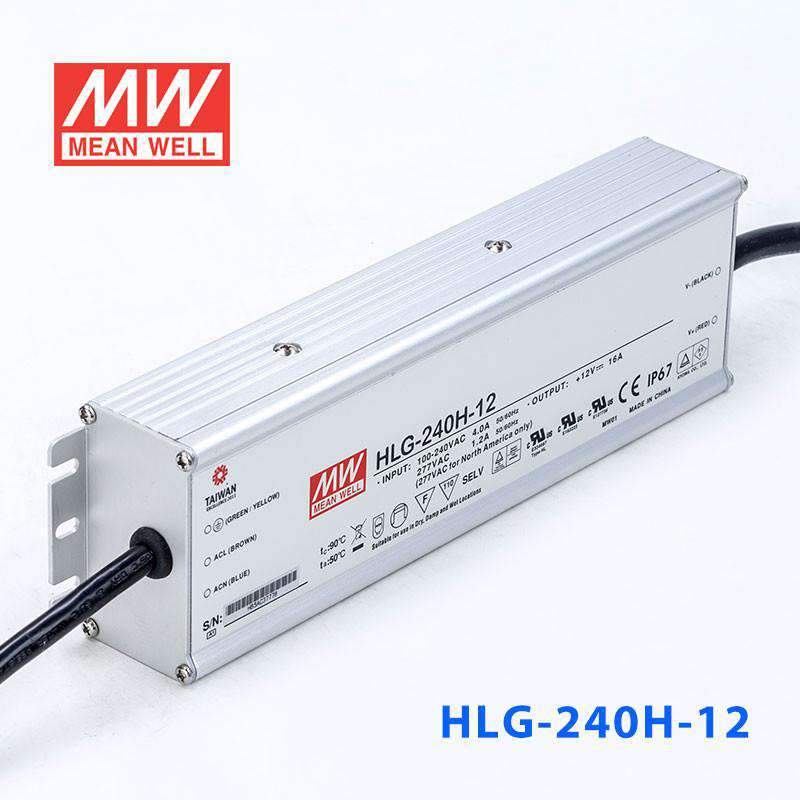 Mean Well HLG - 240H - 12 Power Supply 192W 12V - HLG - 240H - 12 - powersupplymall.com